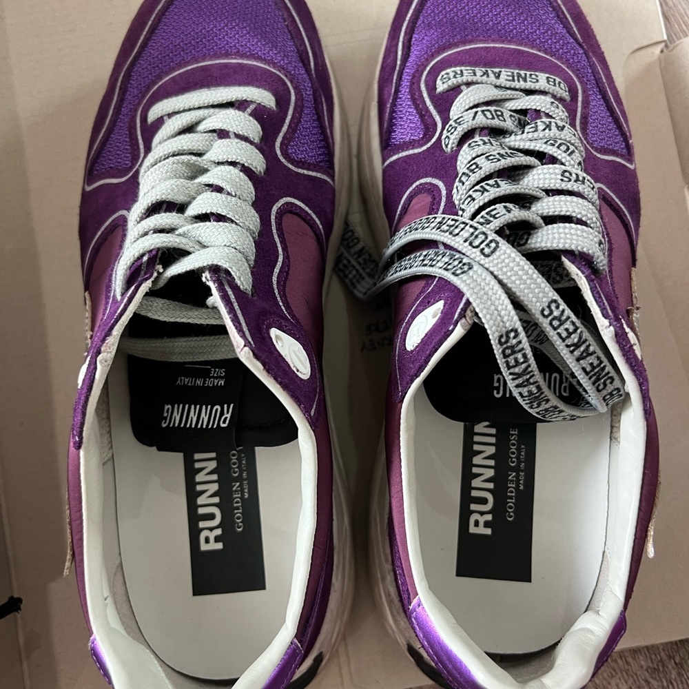 Golden Goose Purple Sneakers Sporty Casual Design